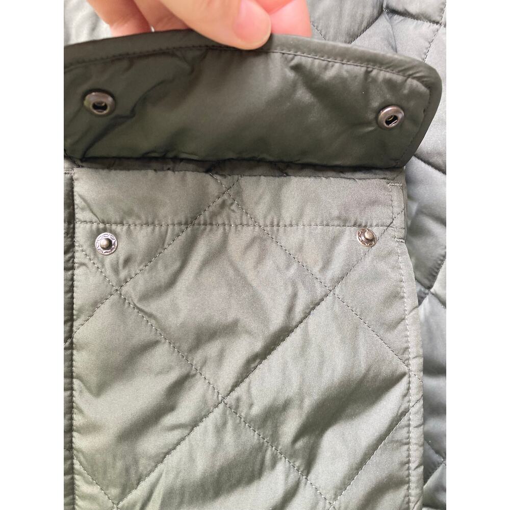 Banana Republic -Old Money Olive Quilted Barn Jacket Corduroy Collar - Mens M - Picture 4 of 13